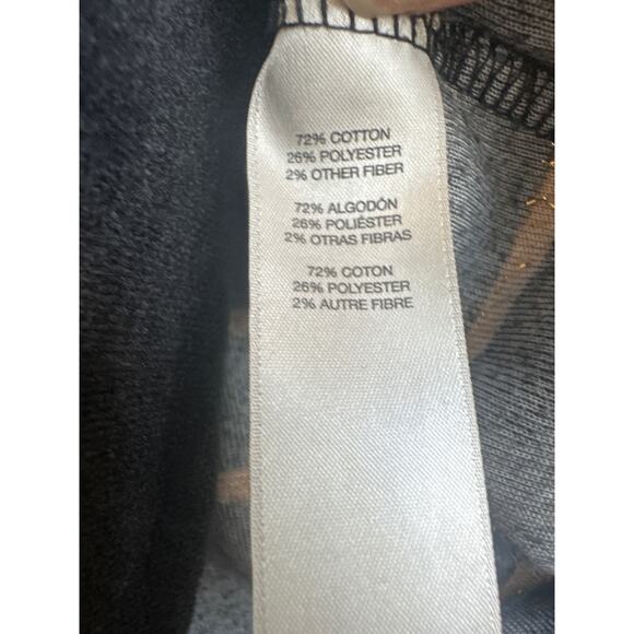 Zenergy by Chico's Charcoal and Golden tan Striped Cowl Neck Popover Sweater - Picture 5 of 6